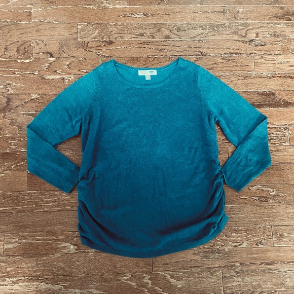 Old Navy Crew Neck Maternity Sweater in Teal - Picture 1 of 5